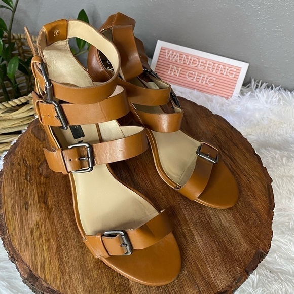 Zara basic brown strappy sandals size 8 - Picture 7 of 10